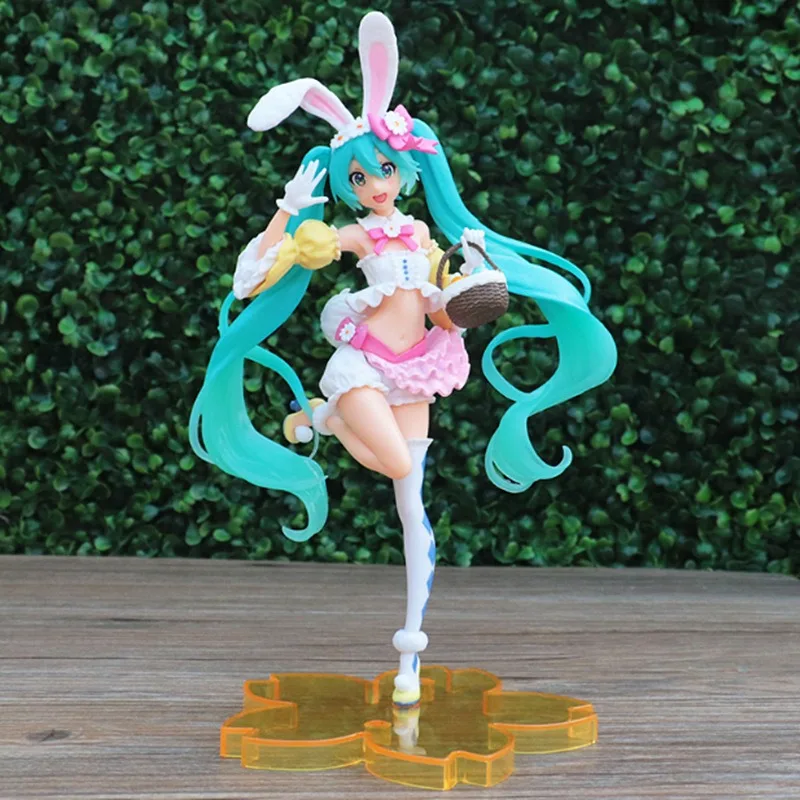 

Anime Figure Hatsune Miku Action Figure Rabbit Shaped Kawaii Hatsune Miku Decorative Doll in Bags Ornaments Christmas Toys Gifts