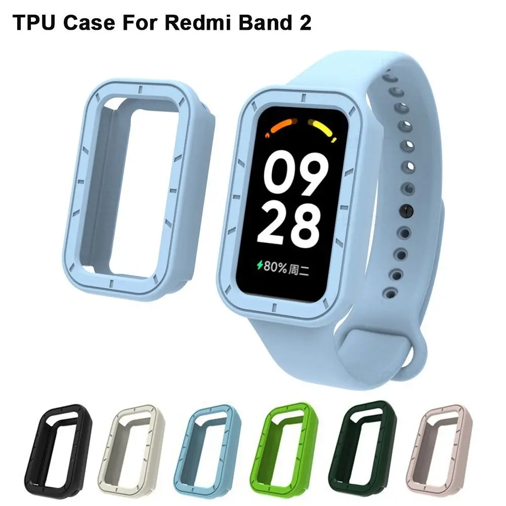 

TPU Screen Protector Case for Redmi Smart Band 2 Protective Cover Scratched Resistant Frame Bumper Shell Shockproof