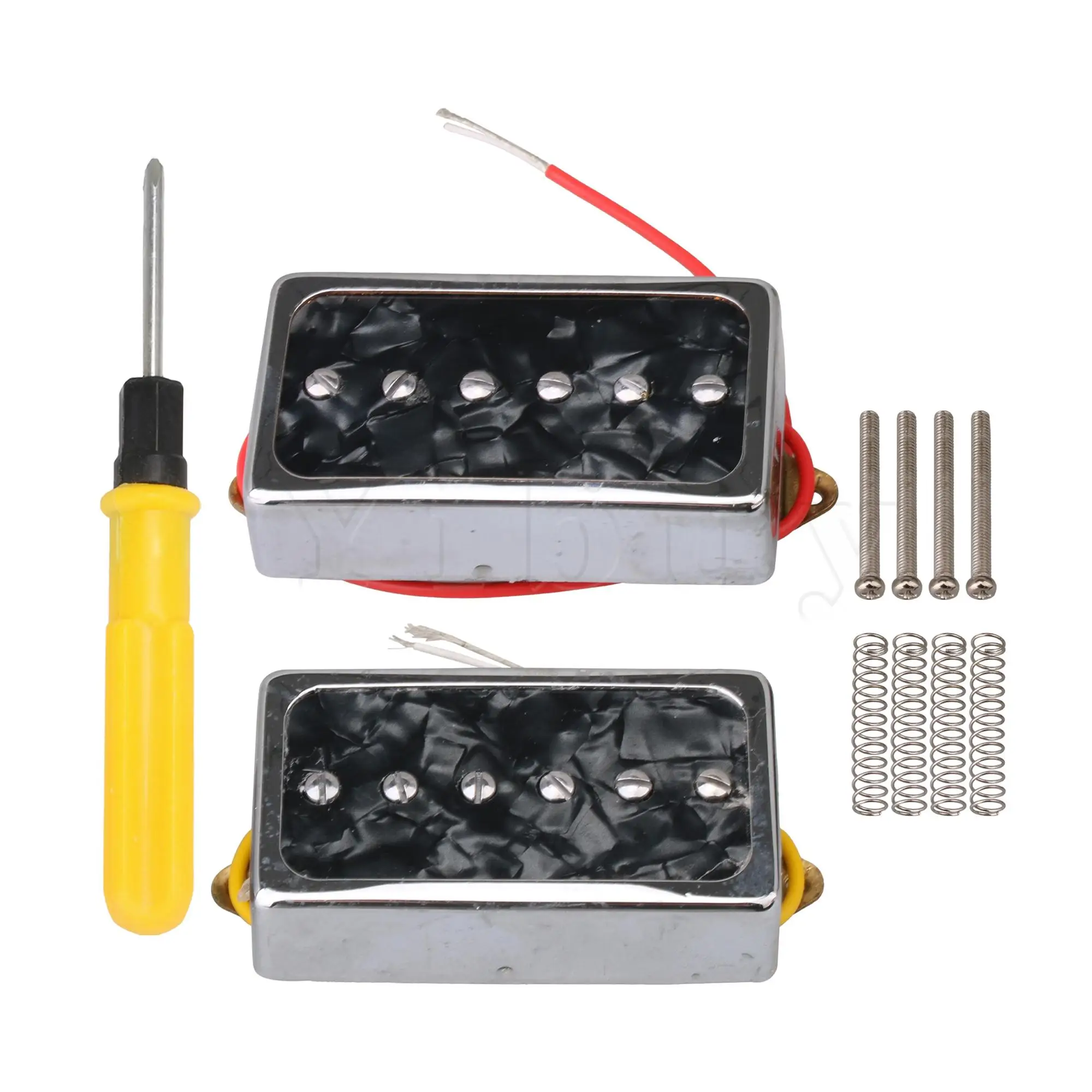 Yibuy Black Pearl P90 Pickup A Bobina Singola Per Riparazione Chitarra Con Kit Cacciavite