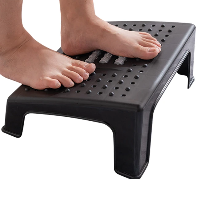 Feet Stool Chair Under Desk Footrest Foot Resting Stool with Rollers  Massage Foot Stool Under Desk