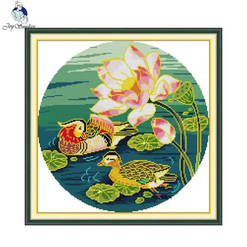 JoySunday liebevolle Paar Muster Kreuzstich Kits DIY Aida Tuch 16/14/11CT gedruckt gezählt Leinwand Nadel Stickerei Sets