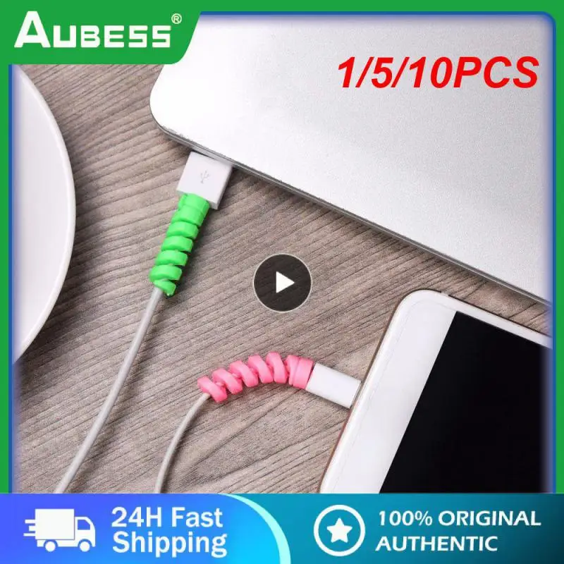 

1/5/10PCS Easy To Use 12 Flexible Cable Protector Extend Cable Lifespan Wire Cord Protection Wrap Universal Compatibility