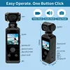 Pocket 4K HD Action Camera 270° Rotatable Wifi Mini Sports Camera with Waterproof Case for Helmet Travel Bicycle Driver Recorder 4