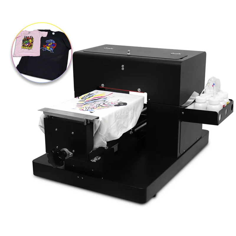 High Quality DTG Printer A4 Size 6 Colors Garment T-Shirt Flatbed Printing Machine Automatic A4 Flatbed Printer T Shirt Printer sf 547 full size garment steamer