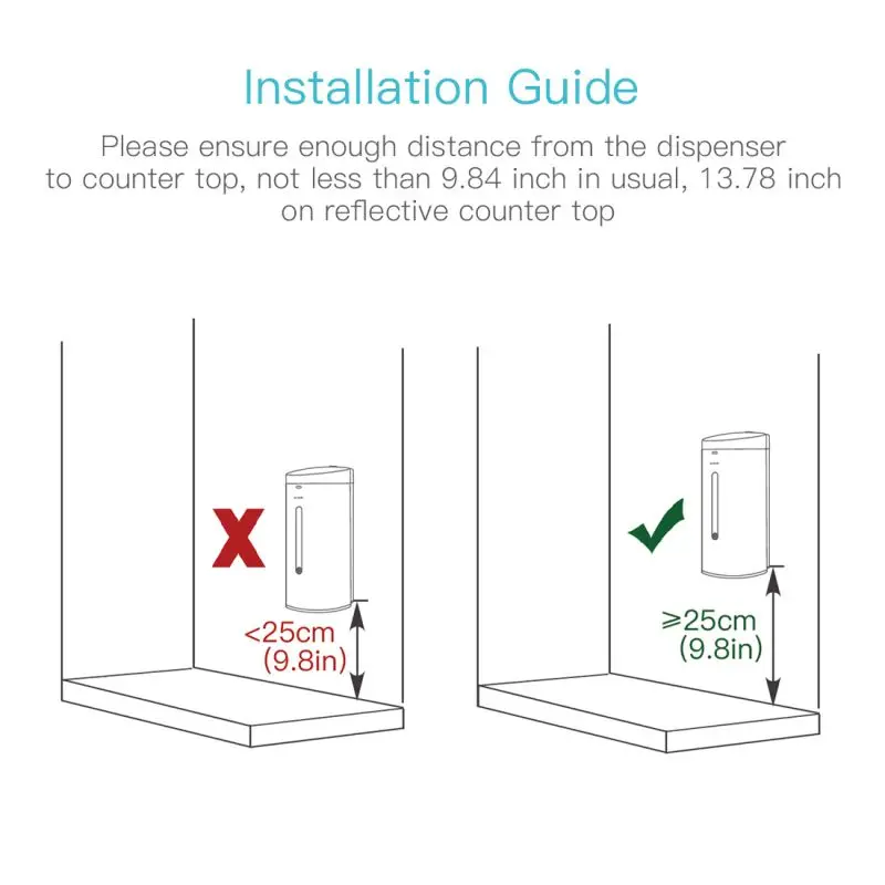 plástico comercial wall mounted sensor dispensador sabão