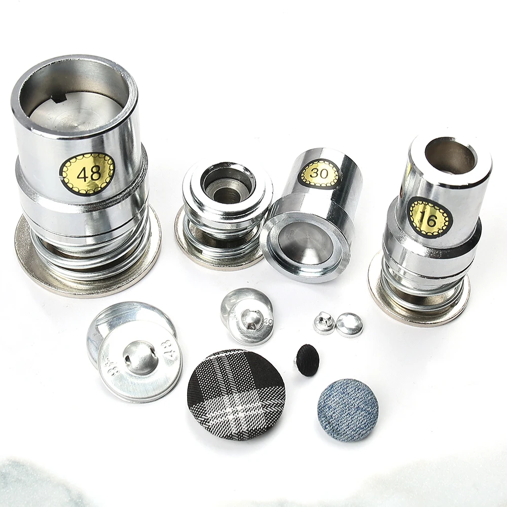 100sets/lot 16L-60L Covered Button Aluminum Base Round Bread Shape Fabric Buttons for Diy Cloth Coat Sewing Accessories 5