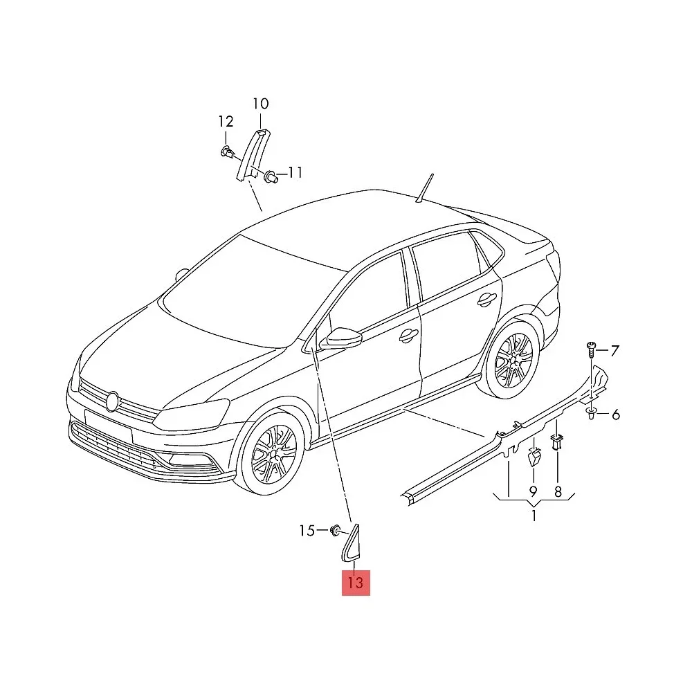 1/2PCS VW 폴로 5 6R 해치백 GTI 2011-2018 6R 용 삼각형 외부 커버 후면보기 미러 트림 0853273 6R 0853274 A 액세서리
