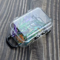 Mini Desk Organizer Trolley Case Shape Paper Clip Storage Box Holder Tiny Transparent Plastic Trunk Ornaments Office School 1