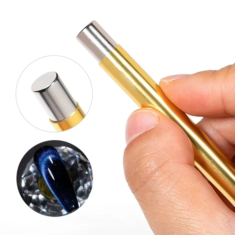 3D Cat Magnetic Nail Art Pen 3 Colors Strong Magnetic Stick for DIY Gel Polish Nails Painting-UV Gel Magic Manicure Tools