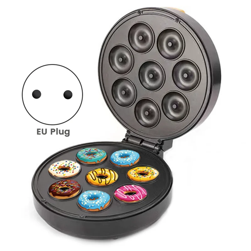 Electric Mini Donut Cakes Maker Machine Non-Stick Coated Breakfast Snacks Desserts Kitchen Appliance EU Plug 6