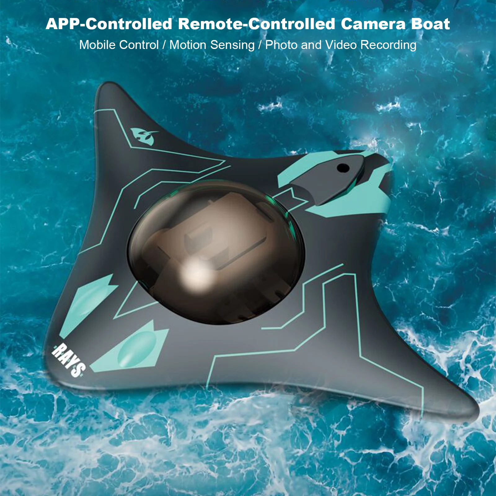 Drone sous-marin télécommandé avec caméra 6 canaux - Jouet étanche pour piscine et lac