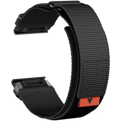 Braided Nylon QuickFit Watch Strap - 22mm & 26mm - 26mm (Black)