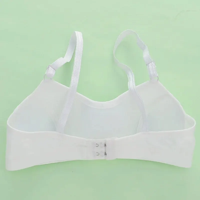 3pcs Primary School Girls' No Steel Rim Anti Convex Point Development Bra Adolescent Thin Junior High School Student Bra