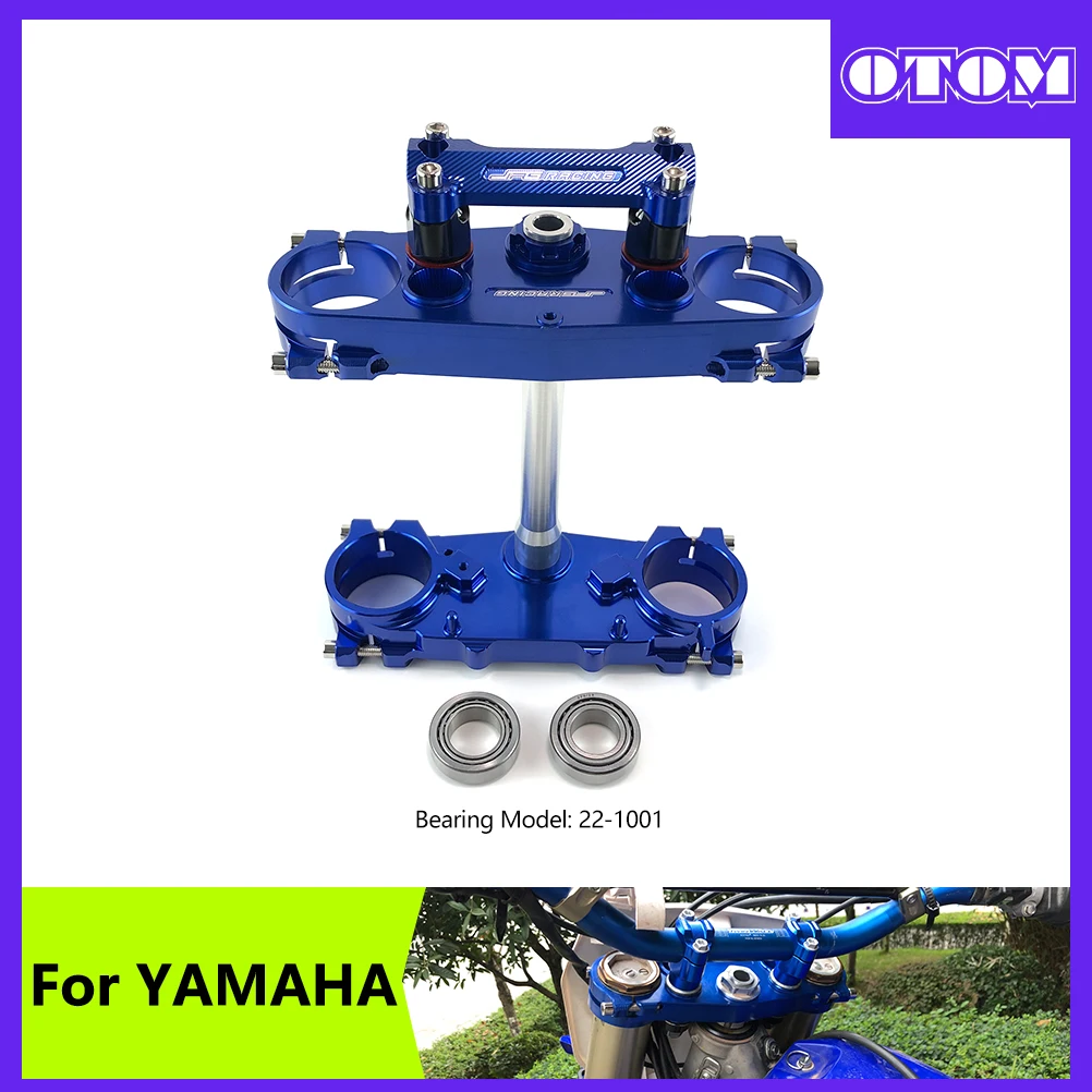 

Motorcycle Steering Stem CNC Triple Tree Clamp Handlebar Riser Bearing Assembly For YAMAHA YZ250F 18-20 Off-road Motocross Bike
