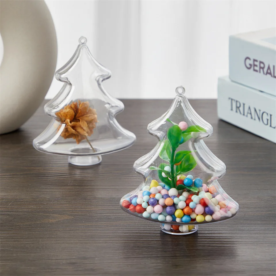 20 Pezzi Palle di Natale Trasparenti, Plastica Palle di Natale Palline