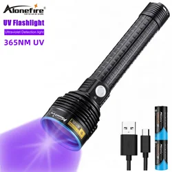 Alonefire SV27 15W High Power UV Flashlight Ultra Violet Light By 26650 Battery for Urine Detector for Cats,Pet Stains Scorpions