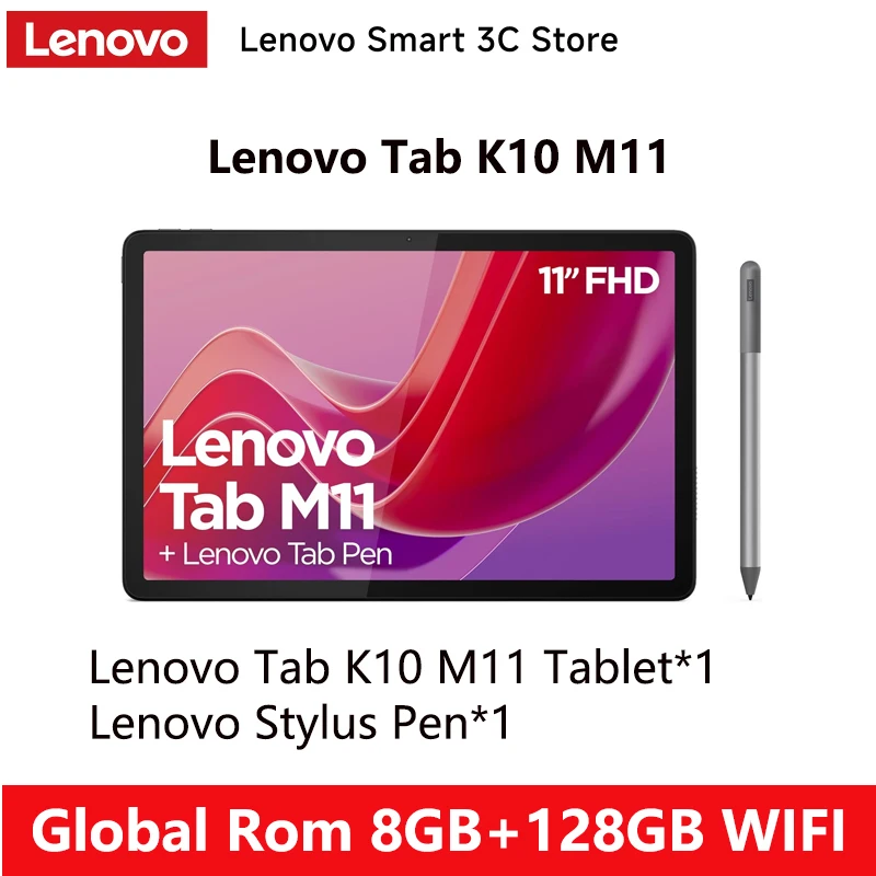Global ROM Lenovo Tab M11 k10 11” 90Hz Display Android 13 L1