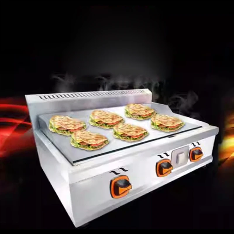 3-burner high-power gas teppanyaki, gas griddle, gas pancake oven, hand-held pancake machine 3