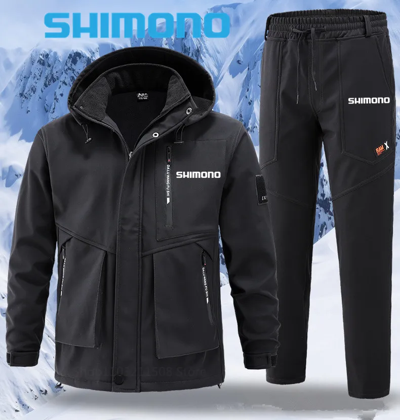 

2024 Winter Fishing Suit Military Tactical Assault Jacket Hunting Men's Mountaineering Charge Coat Waterproof Warm Fishing Pants