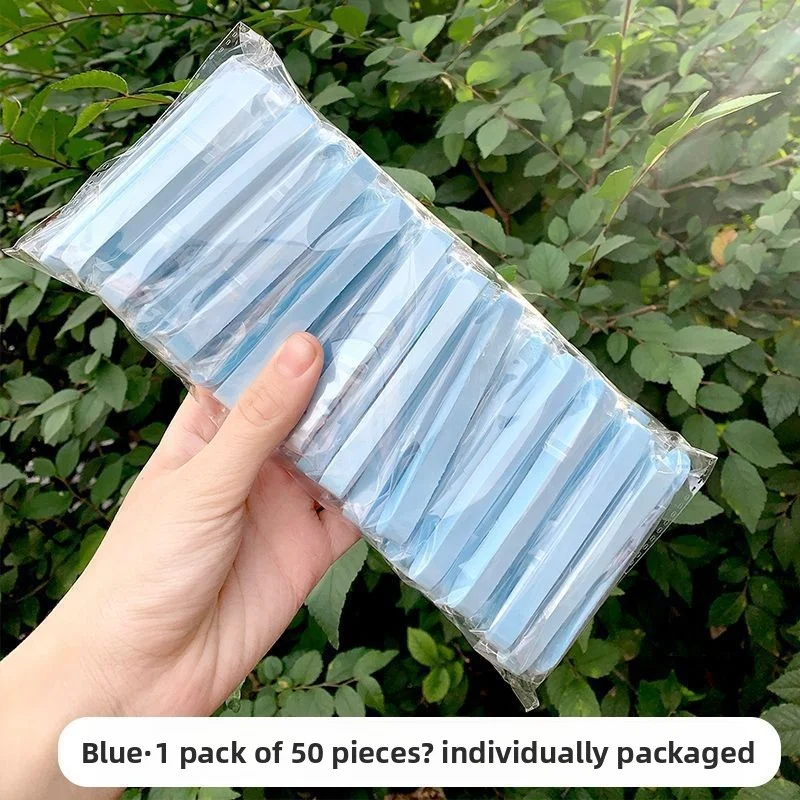 12/50PC Disposable Single-Piece Facial Cleansing Puffs – Individually Wrapped, for Cleansing, Wiping & Makeup Removal