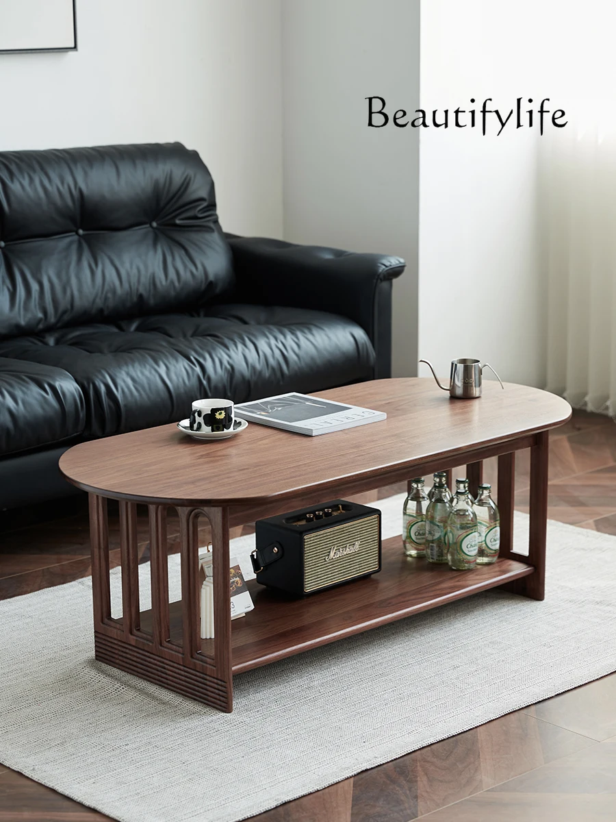 

American Ancient Style Solid Wood Tea Table Modern Minimalist Tea Table