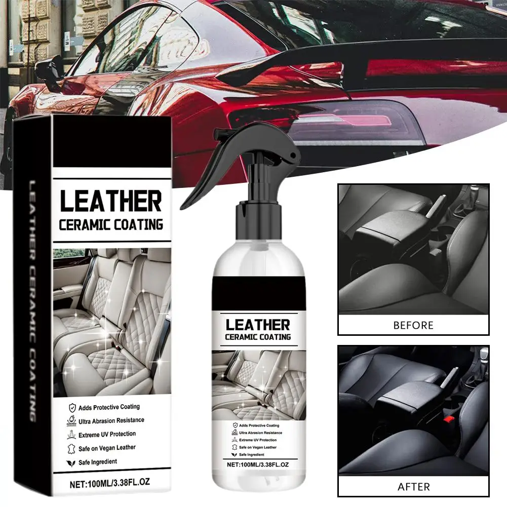 100mlMotorcycle Car Leather Ceramic Coating Spray Prevent Dye Transfer And Wear Stains Provide Car Leather Ceramic Coating Spray