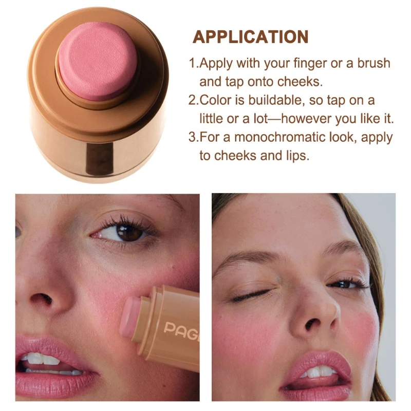 Blush Stick Pocket Lip And Cheek Hydrating Stick Natural Rouge Powder Blush Cream Lipstick Cheek Easy To Apply Color