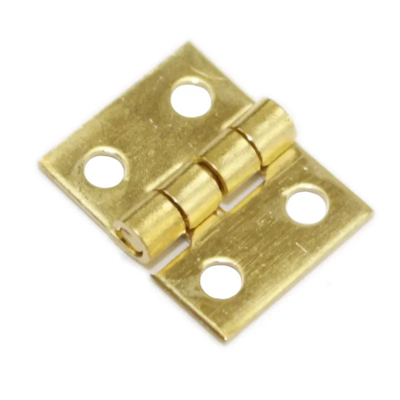50Pcs 0.26 Inch Door Hinges Flat Hinge 4 Holes Small Hinge 8*10 Small Copper (with Nails) Stainless Steel Door Hinges Furniture Hinge Cabinet Door Hinges Cabinet Hinges Brass Hinges Wooden Box Hinge