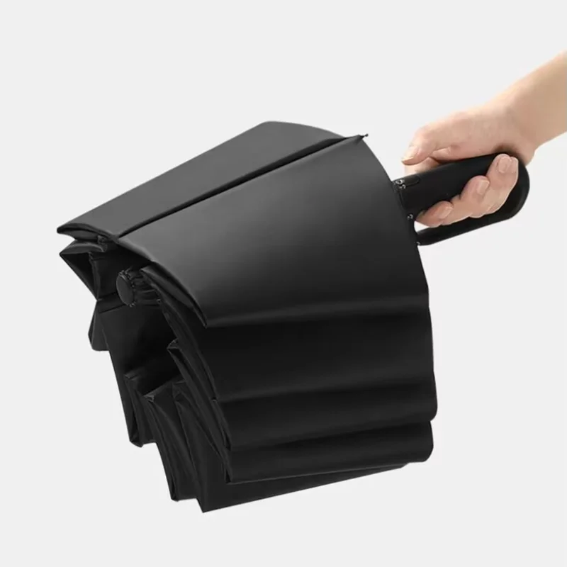 Windproof Umbrella Portable Reinforced Automatic Folding Large Buckle Handle Wind UV Resistant