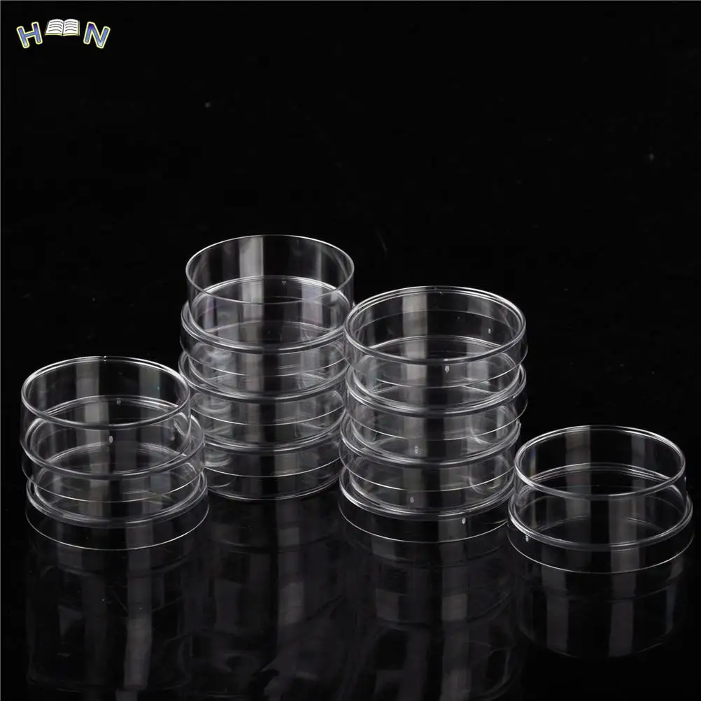 

10pcs/lot Practical Sterile Petri Dishes with Lids for Lab Plate Bacterial Yeast Chemical Instrument Lab Supplies