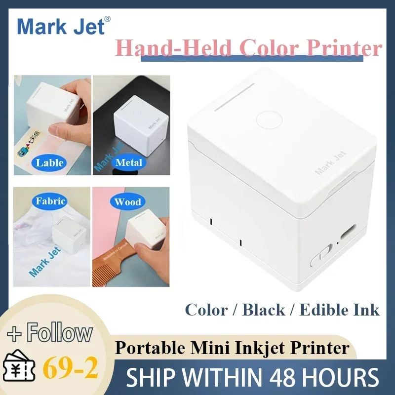 INSTOCKMarkJetPortableHandheldInkjetPrinterMiniFullColor