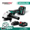 Electric Brushless Angle Grinder Cordless Grinder 20V Battery Grinder Cordless Cutting Grindering Metal POSENPRO 1
