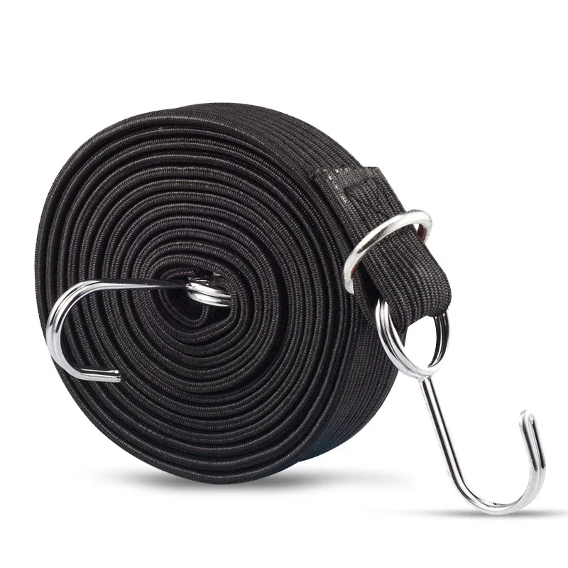 Motorcycle Elastics Rubber Luggage Rope Cord Hooks Bikes Rope Tie Auto Luggage Roof Rack Strap Fixed Band Hook Car Accessories