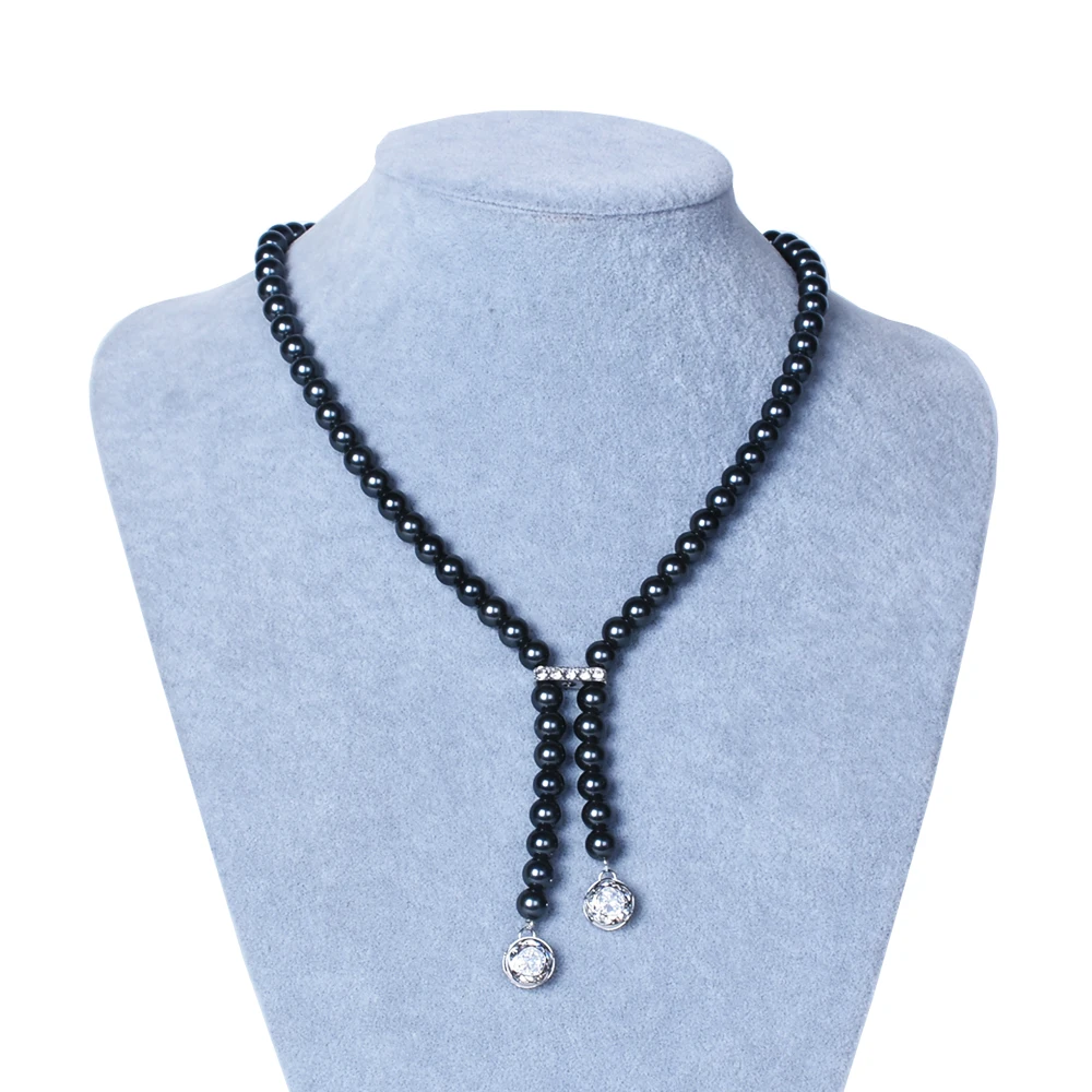 HOWAWAY Round Imitation Pearl Choker Necklace Multi Strands Choker 20s Flapper Necklace diy handmade bead necklace  Themed Party