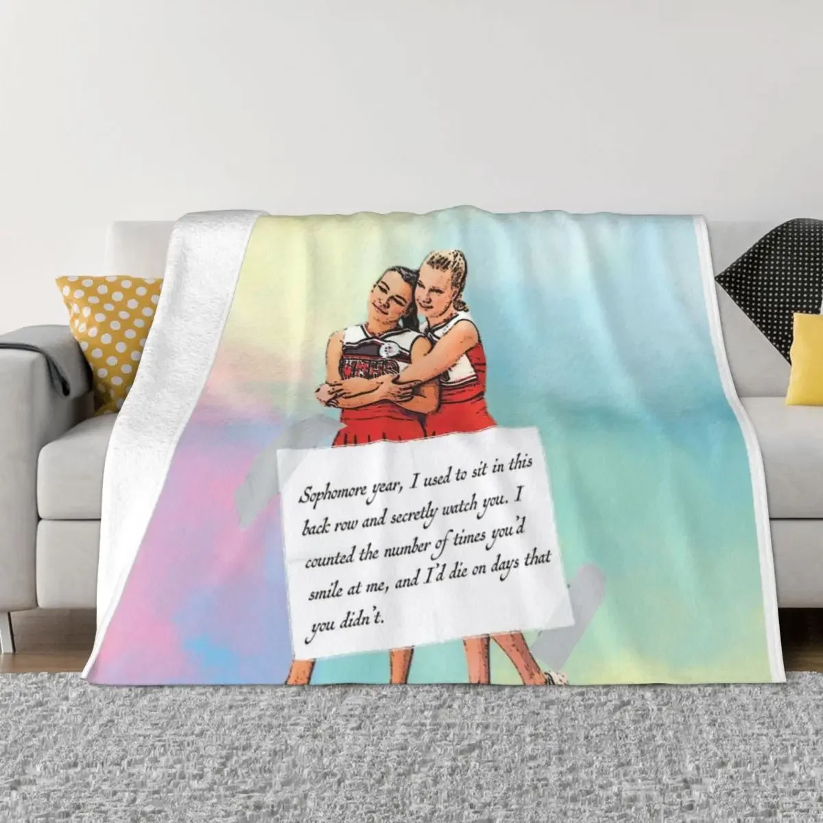 

Glee Brittana Watercolour Throw Blanket Luxury christmas decoration Extra Large Throw blankets and throws Blankets
