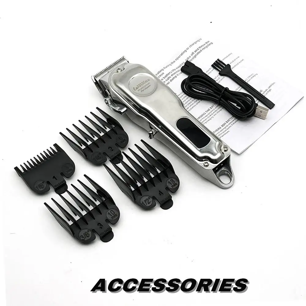 Professional Dog Hair Clipper All Pet Rechargeable Metal Trimmer Cat Shaver Low Puppy Haircut Grooming Cutting Noice Machine