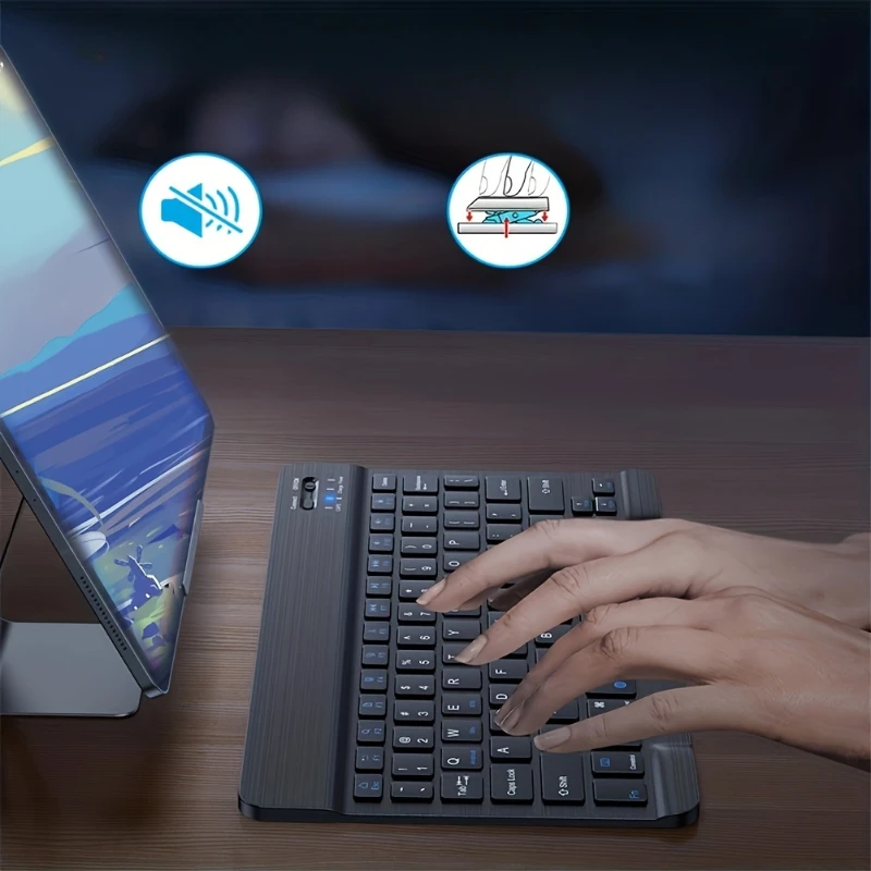 Portable Mini Wireless Keyboard Rechargeable Ultra-Slim Design