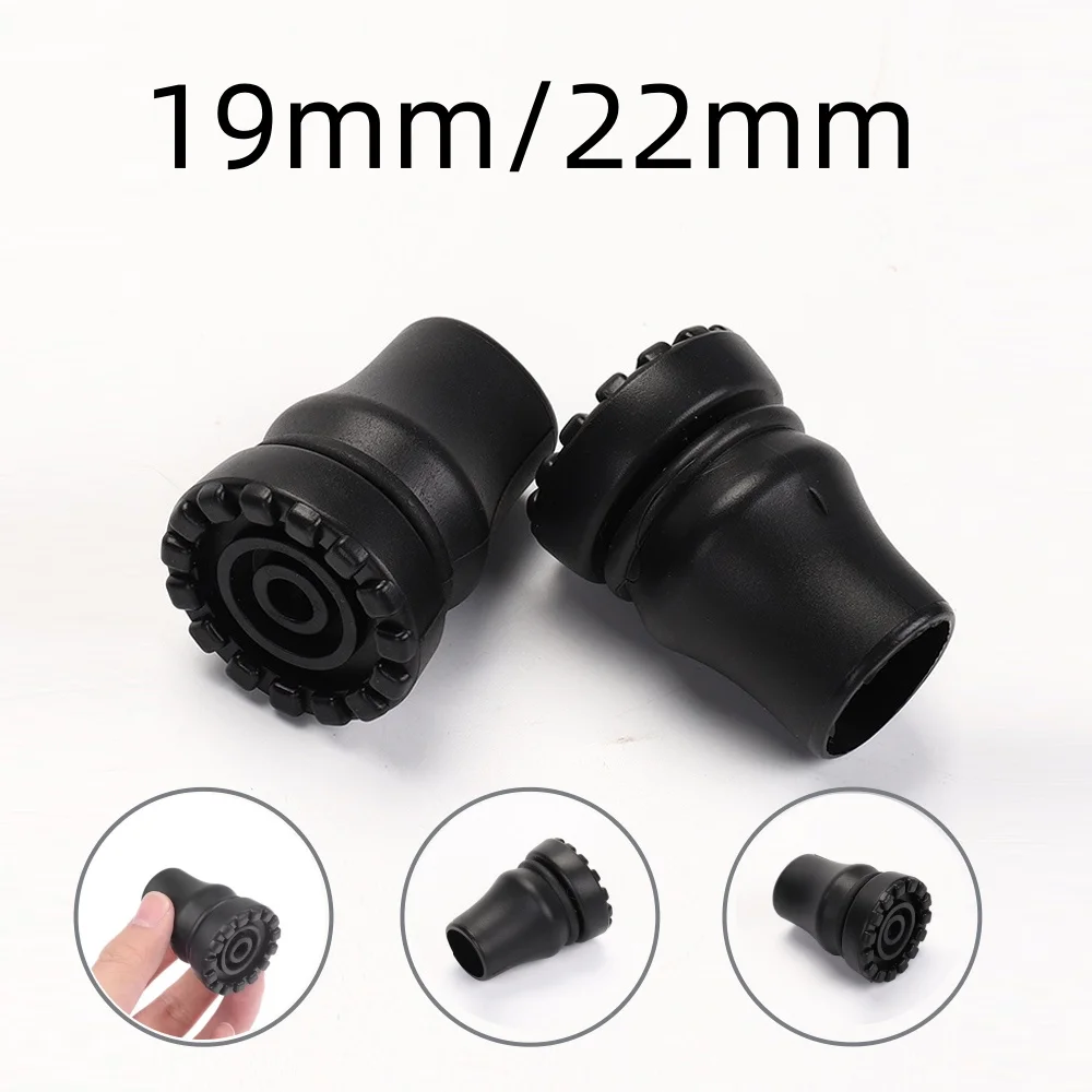 Walking Stick Feet 1Pc Durable 19mm/22mm Rubber Head Crutch Accessories Trekking Replacement Antislip Tips Crutch Feet