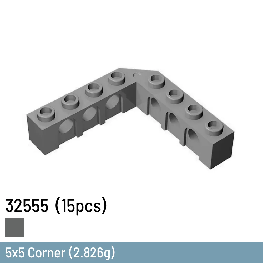 

15 Pcs / Lot DIY Building Blocks 5x5 Corner Size Compatible With 32555 Brick Plastic Toys for Children
