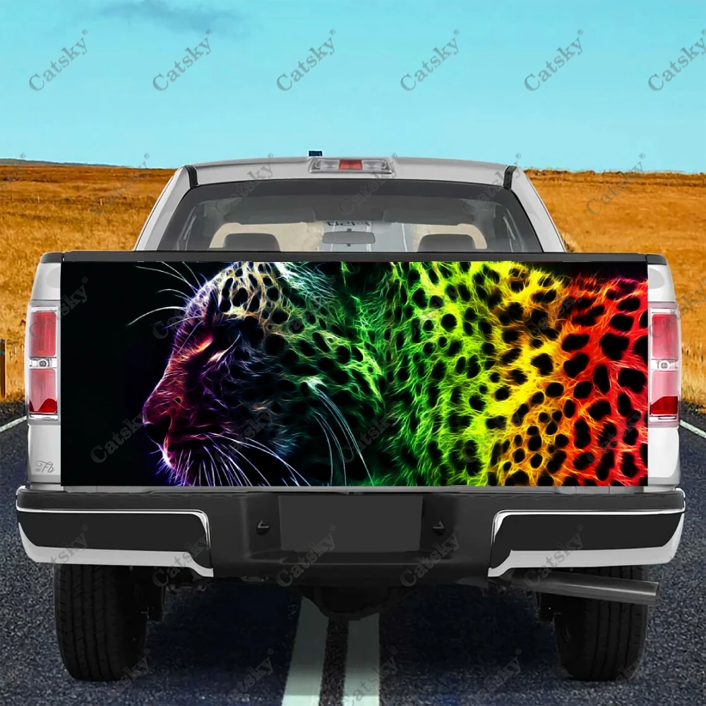 

Леопардовая защитная виниловая наклейка в виде животного для багажника автомобиля, декоративная наклейка на колесо, автомобильный капот, крышка двигателя для внедорожника, пикапа