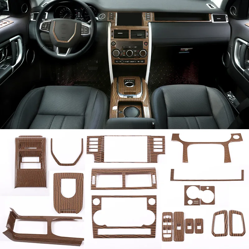 Per Land Rover Discovery Sport 2015-2018 Sands Wood Grain Style Abs Plastic Car Interior Moulding Trim Kit Accessori