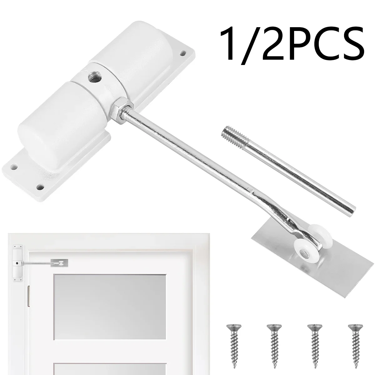 Stainless Steel Automatic Spring Door Closer Door Closing Device Can Adjust The Closing Device Furniture Hardware 30k