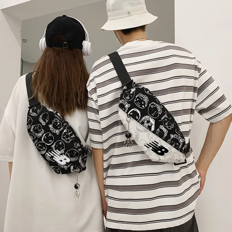 

NB new men's and women's chest bag leisure messenger bag running outdoor fitness bag