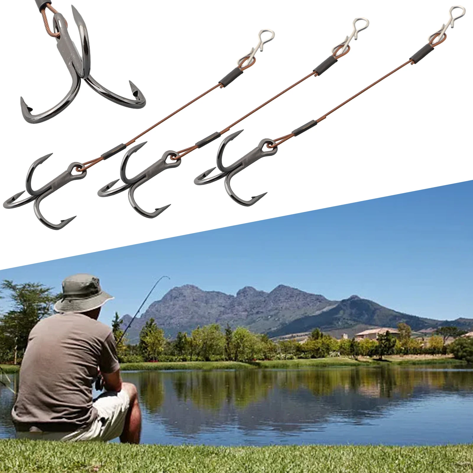 

3pcs Treble Hooks For Pike Perch Bass Predators Lure Stainless Steel Fishing Stingers 3.5/5.5cm Carp Fishing Accessories