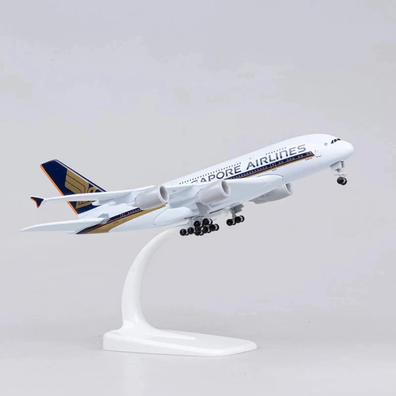 Boeing 747 Singapore 20Cm Diecast Metal Airplane Model Airlines Model Plane Display In Lega Kit Modello Da Collezione Regalo