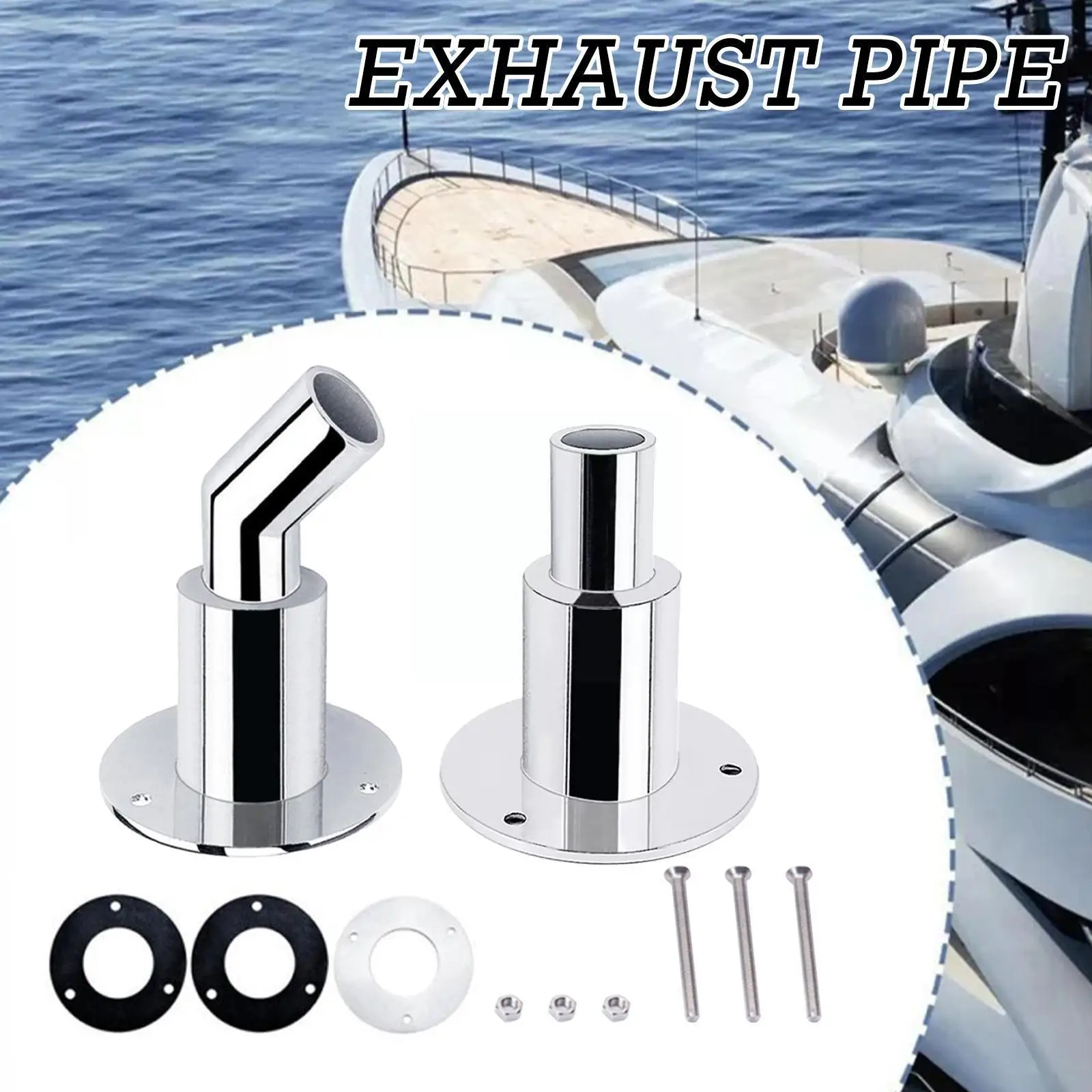 Steel Parking Heater Exhaust Fitting Adapter Thru Hardware Of Exhaust Heater Hull Pipe Socket Part For Tube F2o8 stainless steel 316 thru hull exhaust fitting tube pipe socket hardware part of air diesel heater for boat truck