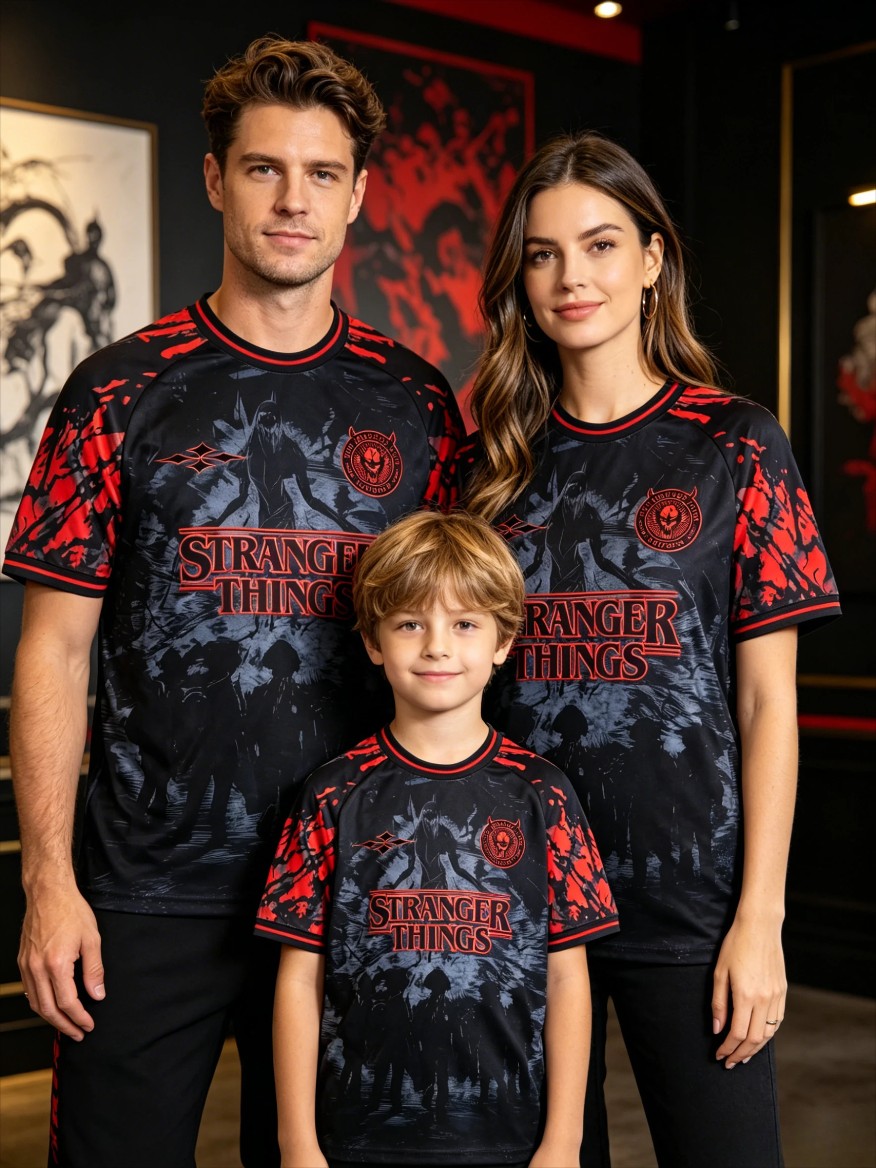 Beliebte amerikanische TV-Dramen Hellfire Club Nr. 11 Demogorgon Fußballtrikot, schnell trocknendes Familien-Fußballshirt, täglich tragbares Freizeit-Sport-T-Shirt