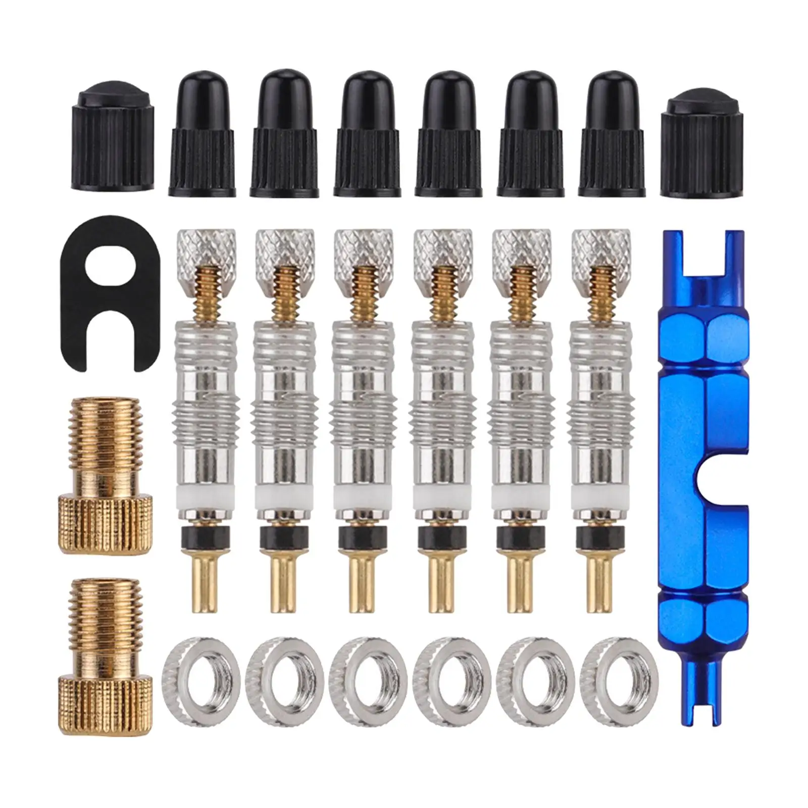 

Сердечник клапана велосипеда, 24 шт., высокопроизводительные сердечники клапана, инструмент для ремонта шин велосипеда