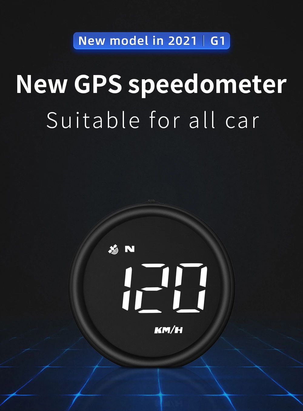 G1 GPS Car HUD On-board Computer Head Up Display Digital Speedometer Gauge Compa