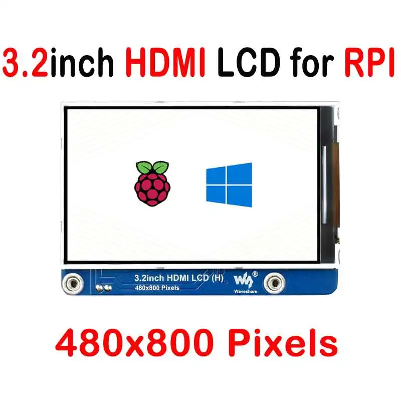 

Raspberry Pi 3,2 дюйма HDMI IPS ЖК-дисплей 480 × 800 экран с регулируемой яркостью